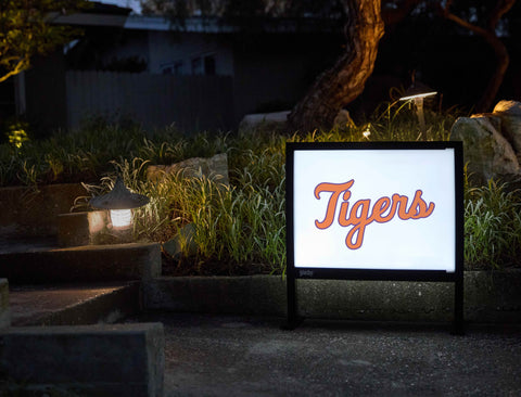 Clemson Tigers Script White Yardsy Sign - Flat Feet