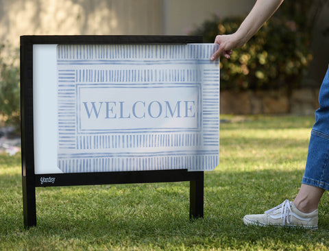 Coastal Welcome Yardsy Sign - Interchangeable