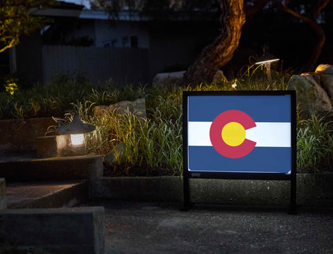 Colorado State Flag Yardsy Sign - Flat Feet