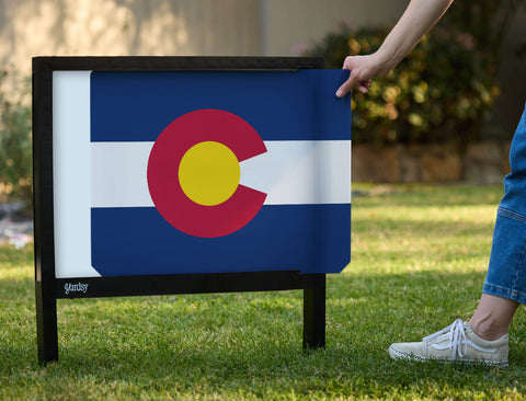 Colorado State Flag Yardsy Sign - Interchangeable