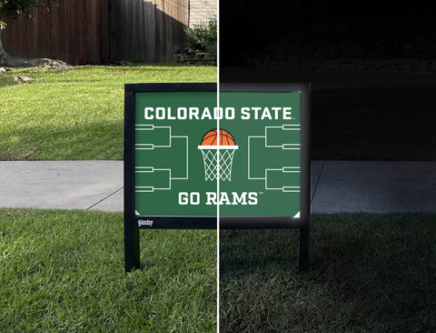 Colorado State Basketball Yardsy Sign - Day Night