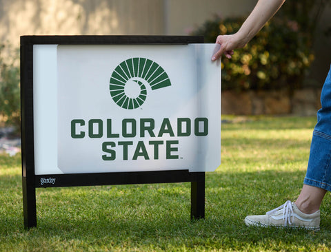 Colorado State Logo White Yardsy Sign - Interchangeable