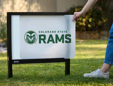 Colorado State Rams White Yardsy Sign - Interchangeable