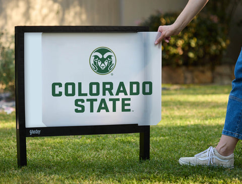 Colorado State White Yardsy Sign - Interchangeable