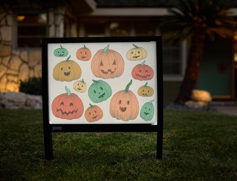 Colorfull Jack O Lanterns Halloween Yardsy Sign - Hero