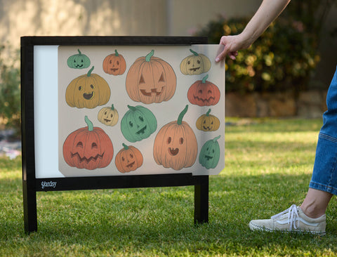 Colorfull Jack O Lanterns Halloween Yardsy Sign - Interchangeable