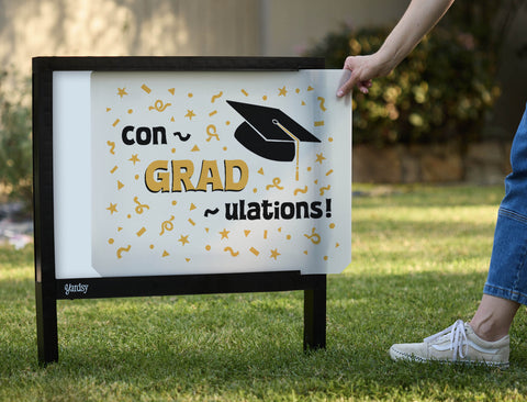 Con-GRAD-ulations! Yardsy Sign - Interchangeable