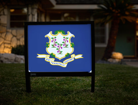 Connecticut State Flag Yardsy Sign - Hero
