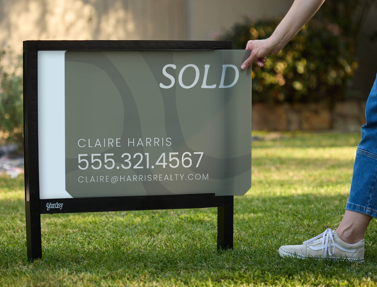 Contemporary Real Estate Sold Custom Yardsy Sign