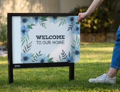 Cool Leaves Welcome Yardsy Sign - Interchangeable