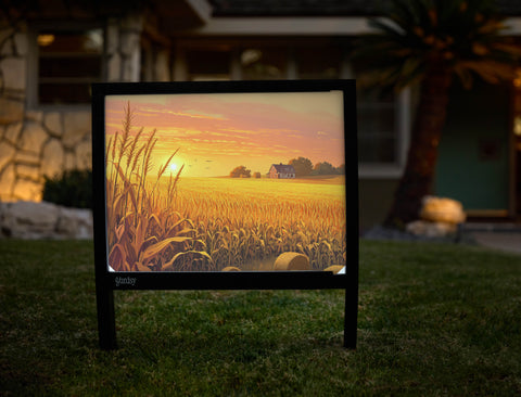 Cornfield At Sunset Yardsy Sign - Hero
