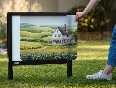 Country Cornfield House Landscape Yardsy Sign - Interchangeable