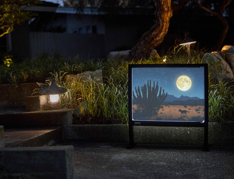 Coyote Moon Desert Yardsy Sign - Flat Feet