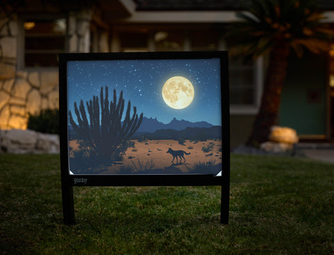 Coyote Moon Desert Yardsy Sign - Hero