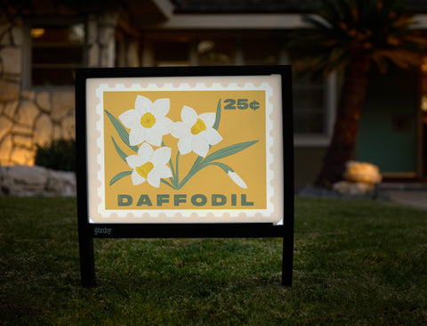 Daffodil Flower Stamp Yardsy Sign - Hero