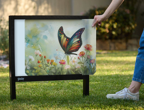 Delicate Butterfly Garden Decor Yardsy Sign - Interchangeable