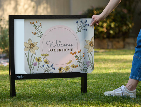 Delicate Welcome Yardsy Sign - Interchangeable