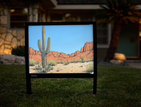 Desert Cactus Clear Day Landscape Yardsy Sign - Hero