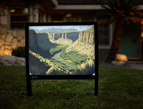 Desert River Valley Landscape Yardsy Sign - Hero