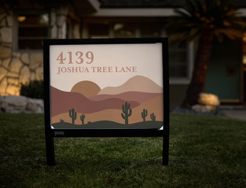 Desert Scene Address Custom Yardsy Sign - Hero