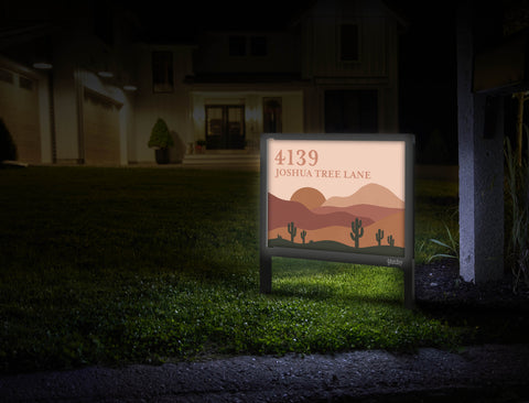 Desert Scene Address Custom Yardsy Sign