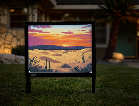 Desert Sunset Sand Dunes Yardsy Sign - Hero