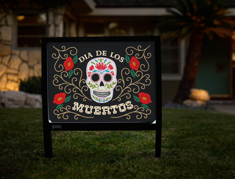 Dia De Los Muertos Skull Yardsy Sign - Hero
