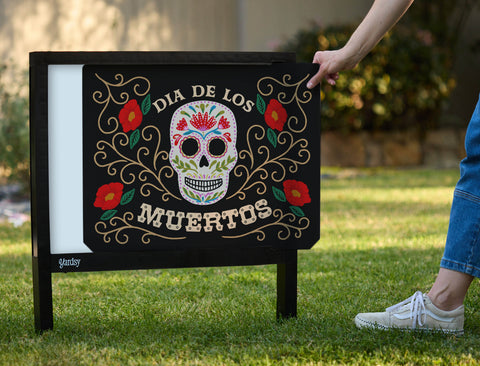 Dia De Los Muertos Skull Yardsy Sign - Interchangeable