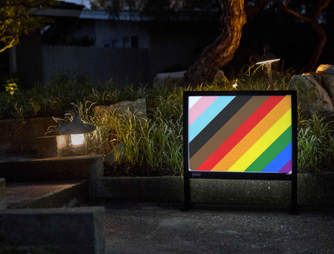 Diagonal Pride Rainbow Yardsy Sign - Flat Feet
