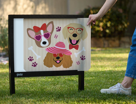 Dog Vogue Yardsy Sign - Interchangeable