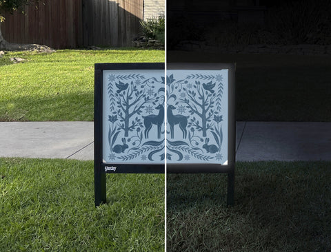 Ethereal Forest Yardsy Sign - Day Night
