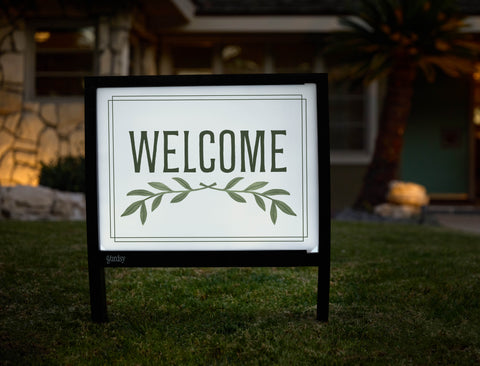 Eucalyptus Crest Welcome Yardsy Sign - Hero