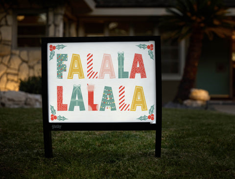 Fa La La La La Yardsy Sign - Hero