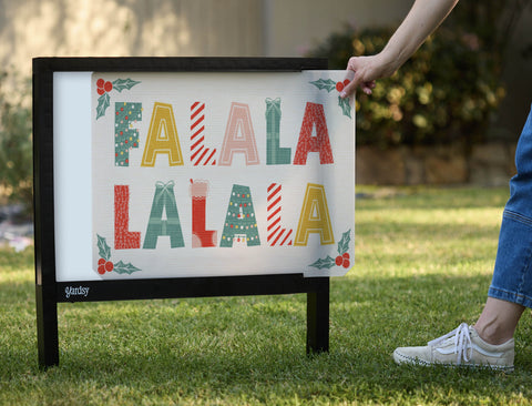 Fa La La La La Yardsy Sign - Interchangeable