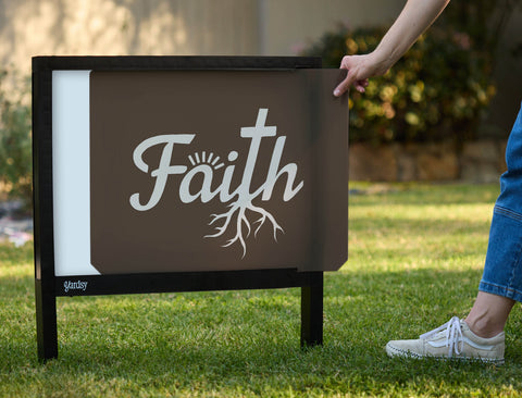Faith Roots Yardsy Sign - Interchangeable