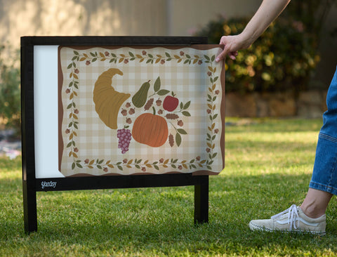 Fall Cornucopia Autumn Yardsy Sign - Interchangeable