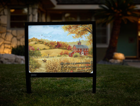 Fall Farm House Landscape Yardsy Sign - Hero