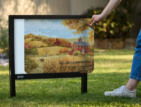 Fall Farm House Landscape Yardsy Sign - Interchangeable