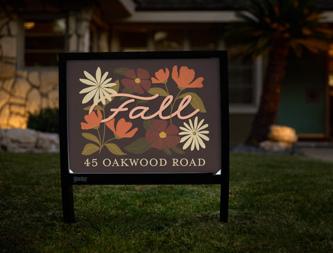 Fall Flowers Custom Yardsy Sign - Hero