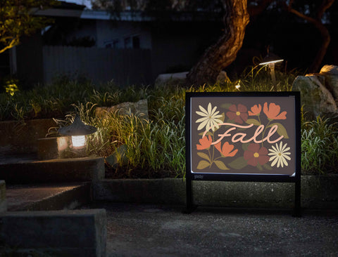 Fall Flowers Yardsy Sign - Flat Feet