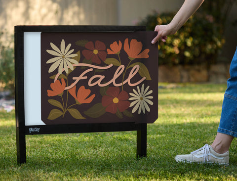 Fall Flowers Yardsy Sign - Interchangeable