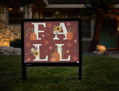 Fall Lettering Yardsy Sign - Hero