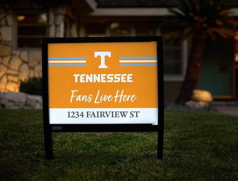 Fans Live Here University Of Tennessee Custom Yardsy Sign