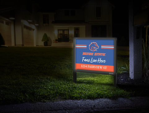 Fans Live Here Boise State Custom Yardsy Sign