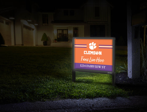 Fans Live Here Clemson Custom Yardsy Sign