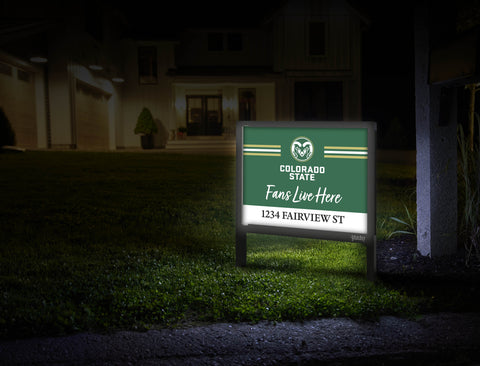 Fans Live Here Colorado State Custom Yardsy Sign