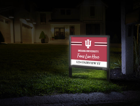 Fans Live Here Indiana University Custom Yardsy Sign