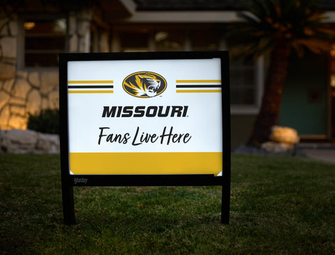 Fans Live Here Missouri Custom Yardsy Sign - Hero