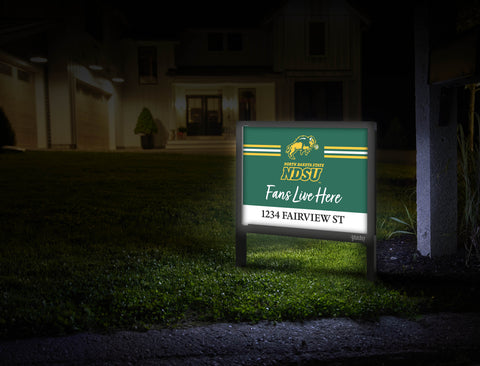 Fans Live Here NDSU Custom Yardsy Sign
