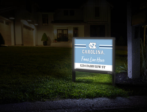 Fans Live Here North Carolina Custom Yardsy Sign
